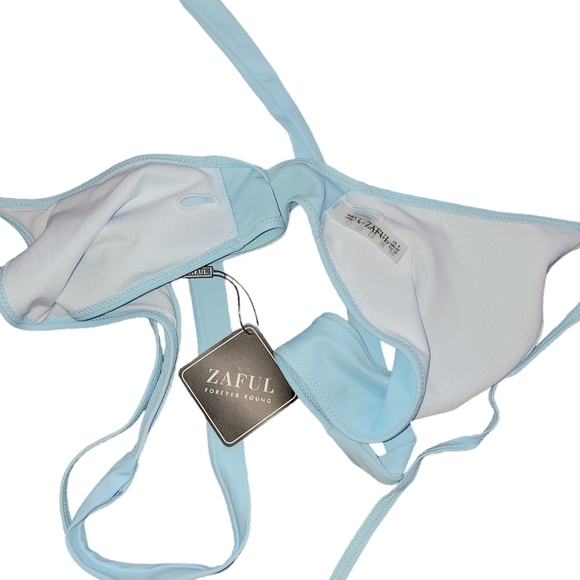 Zaful size large bikini top, ties in front & around neck  NWT - Picture 3 of 6